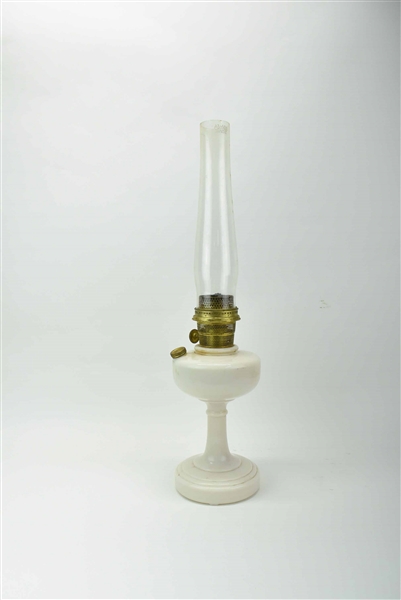 Aladdin Milk Glass Oil Lamp