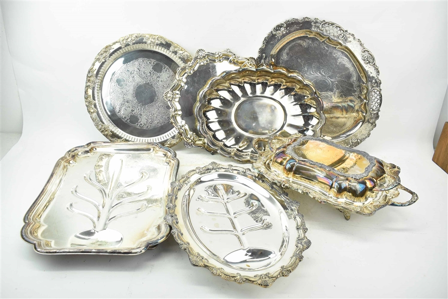 Group of Silverplate Trays 