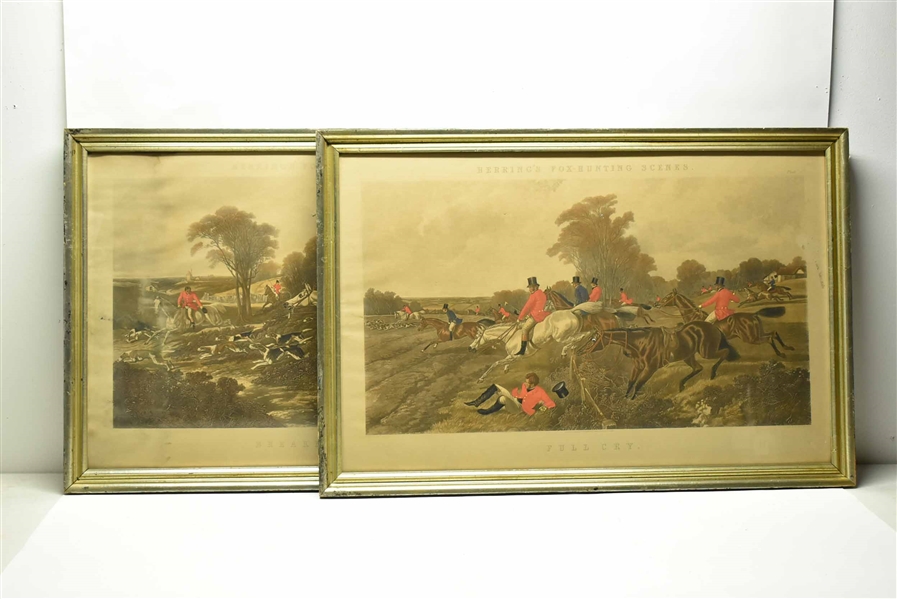 2 Herring’s Fox Hunting Hand Colored Lithographs