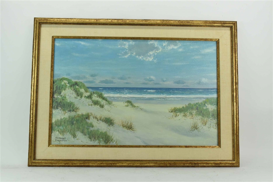 Herbert Foerster Oil on Canvas Seascape
