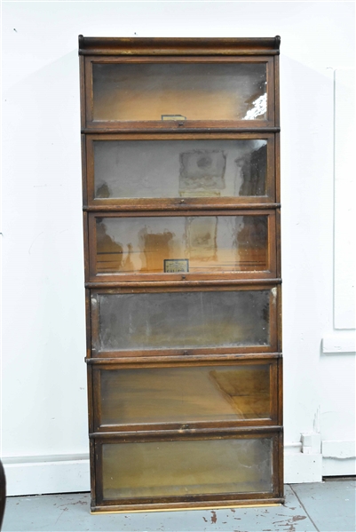 Oak Globe Wernicke 6 Stack Barrister Bookcase
