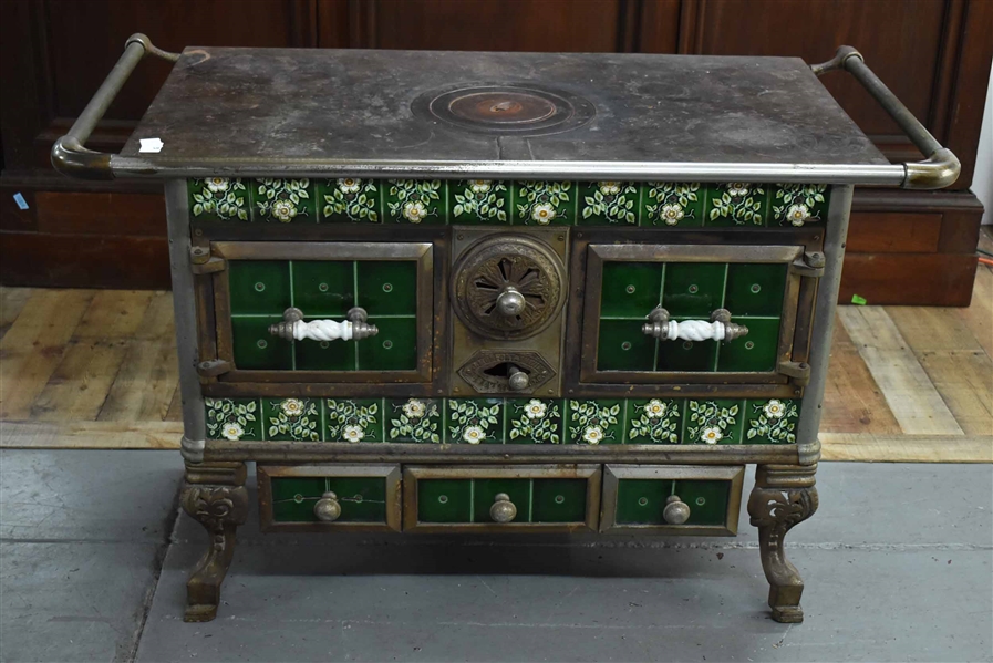 Majolica Style Tile French Cooking Stove