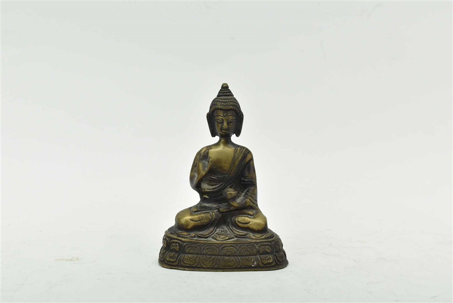 Seated Buddha Blessing Statue