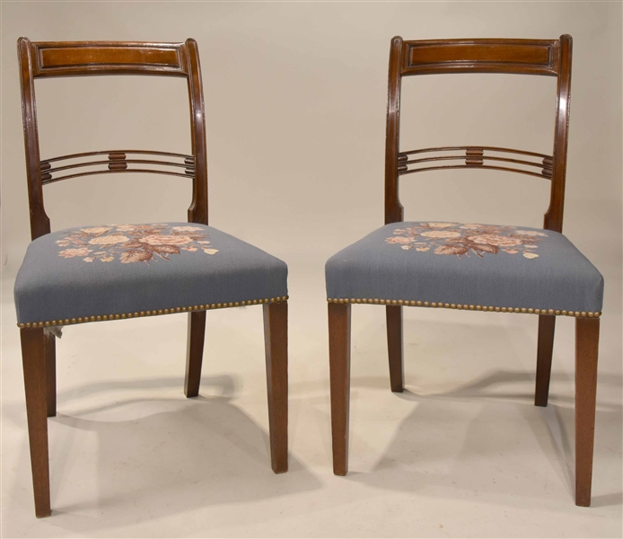 Pair of Regency Style Mahogany Side Chairs