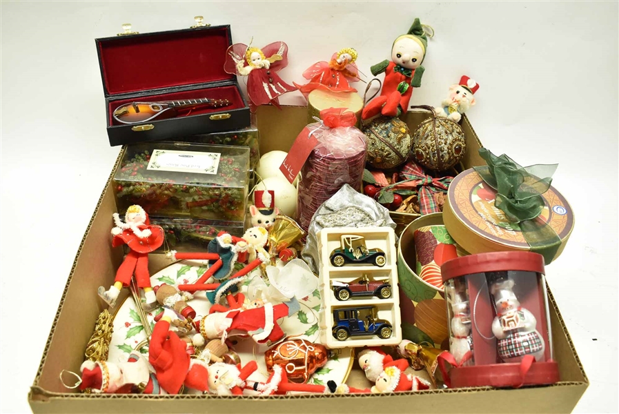 Group of Assorted Christmas Decorations