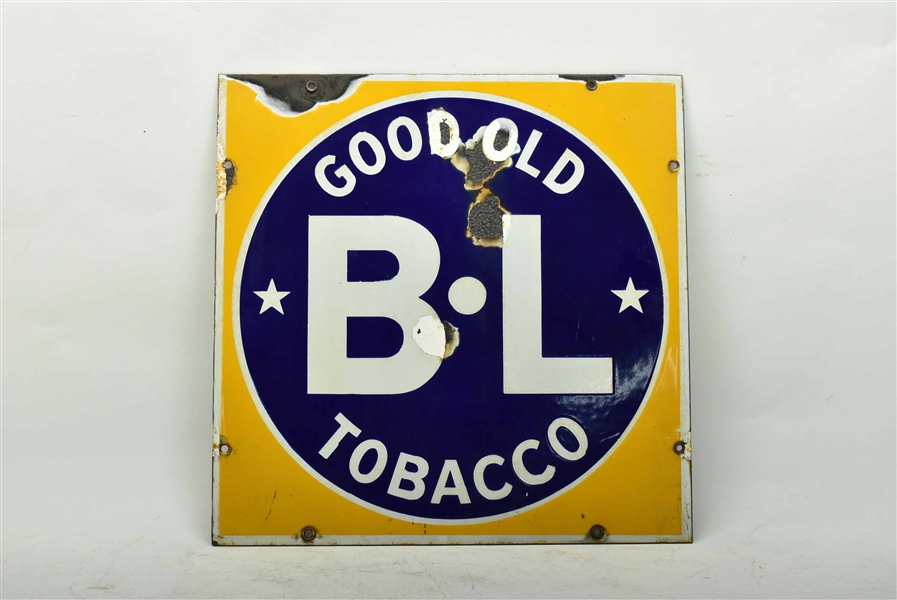 Vintage Good Old B L Tobacco Advertising Sign