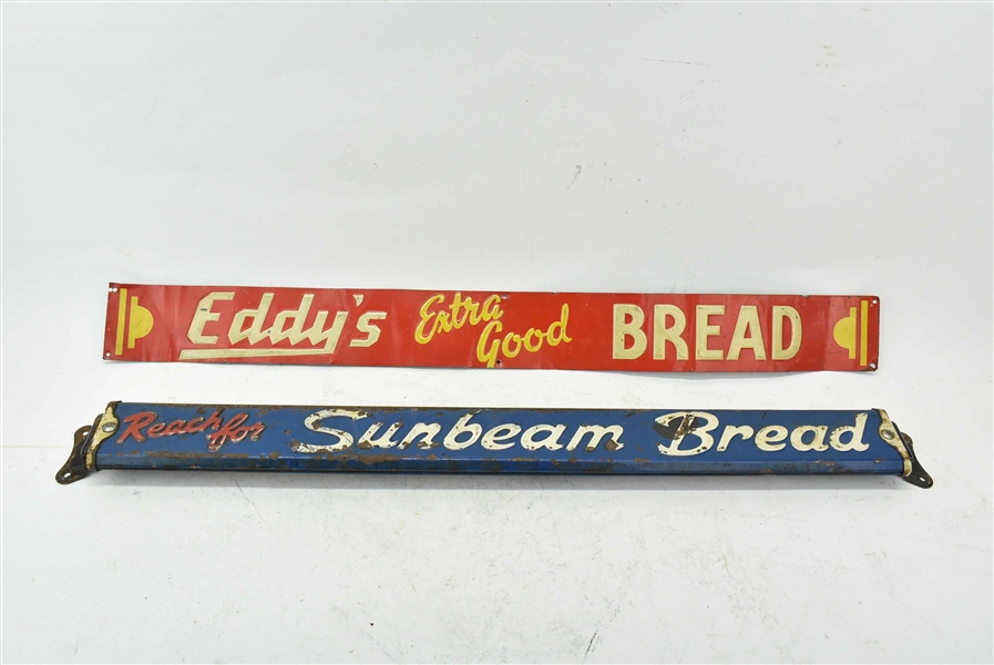 Vintage Sunbeam Bread Embossed Door Push Sign 