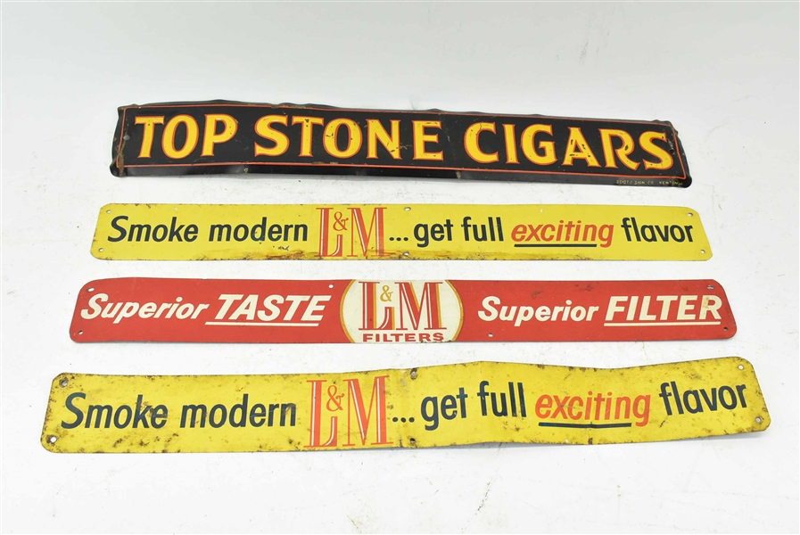 Vintage Embossed Top Store Cigar Advertising Sign