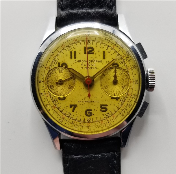 Vintage Chrono. Suisse Chronograph Hand-Wind Watch