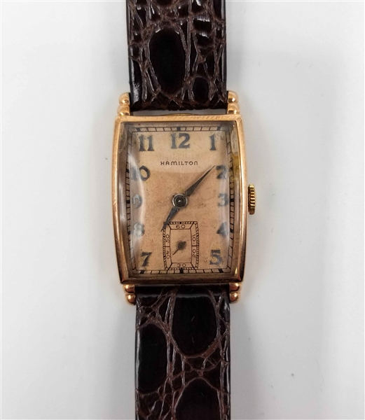 Vintage Hamilton Rose Gold Filled Tank Watch