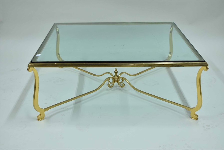 Modern Paul Jones Inset Glass Top Coffee Table
