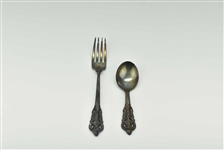 Wallace Sterling Grande Baroque Fork & Spoon 