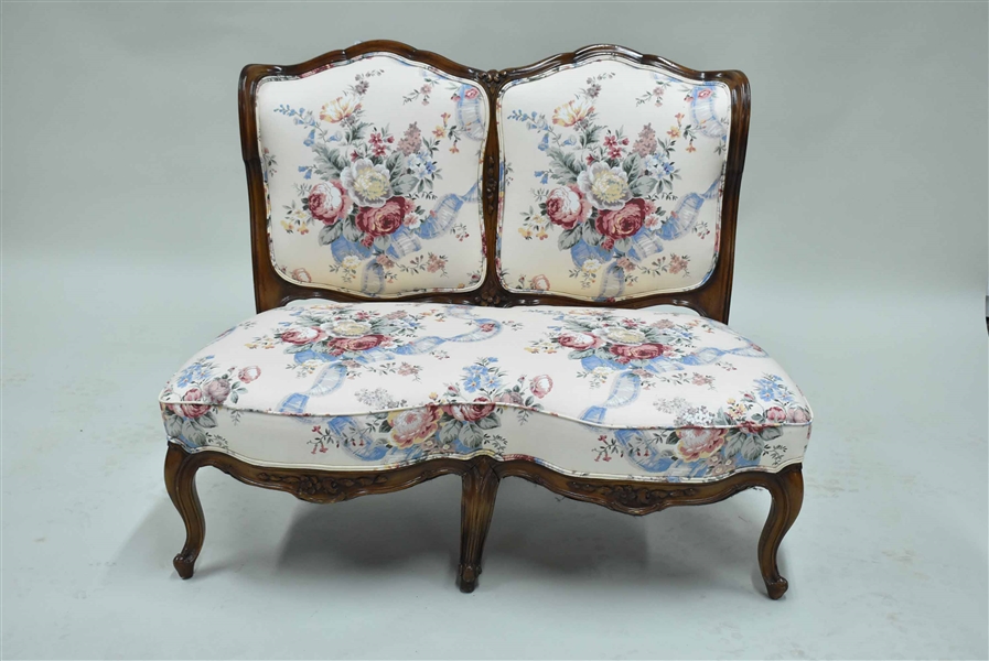 French Upholstered Double Settee