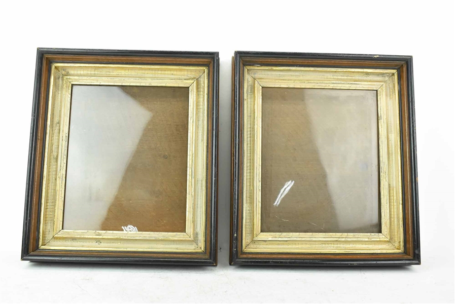 Pair of Walnut Gilt and Ebonized Picture Frames