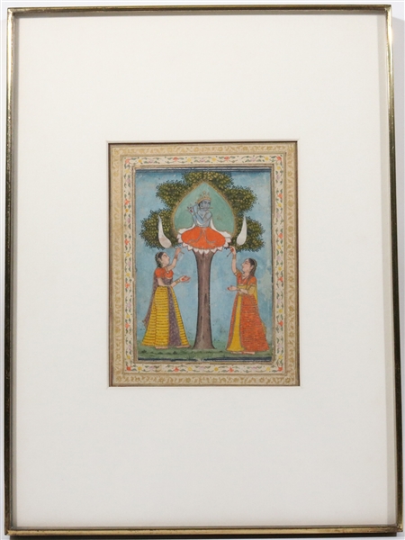 Indian Gouache and Watercolor Miniature Painting