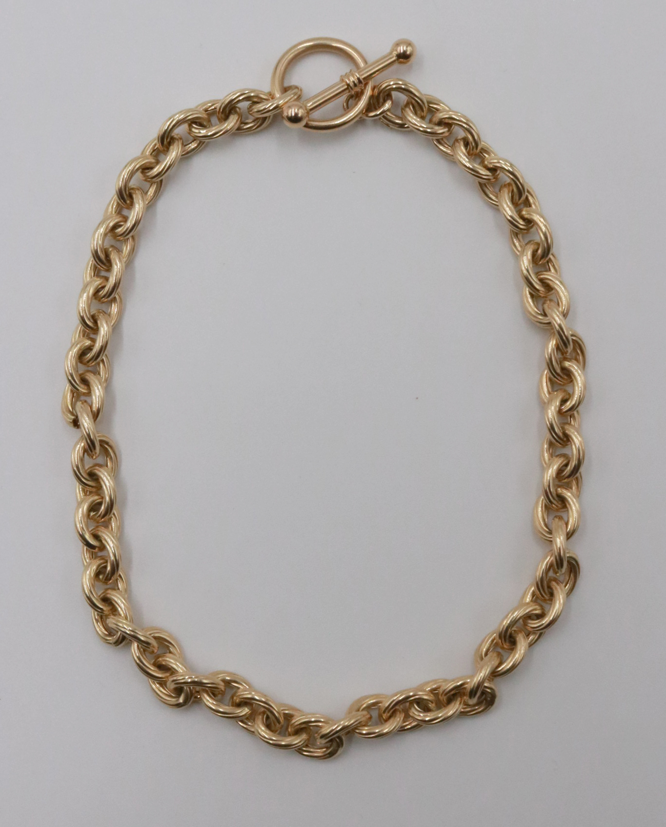 Lot Detail 14k Yellow Gold Toggle Chain Necklace 