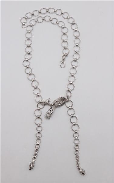 John Hardy Sterling Dragon Lariat Necklace 