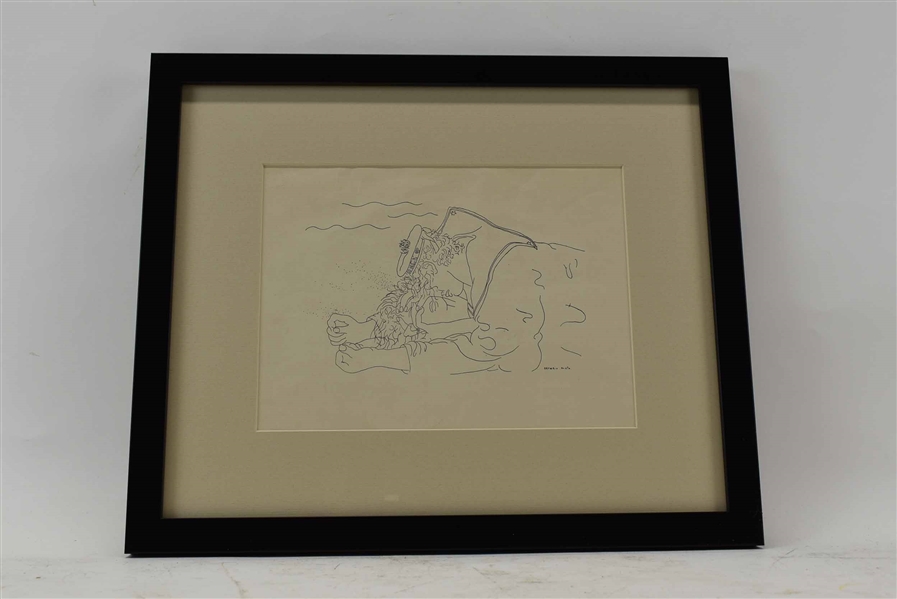 Gregorio Prieto Framed Lithograph of Sailors