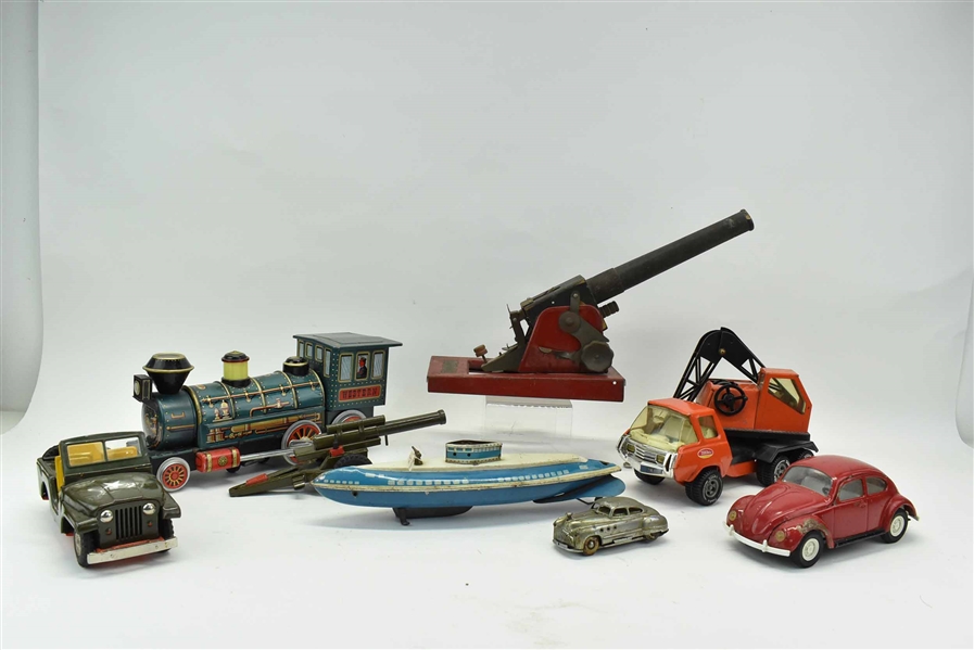 Group of Assorted Vintage Metal Toys