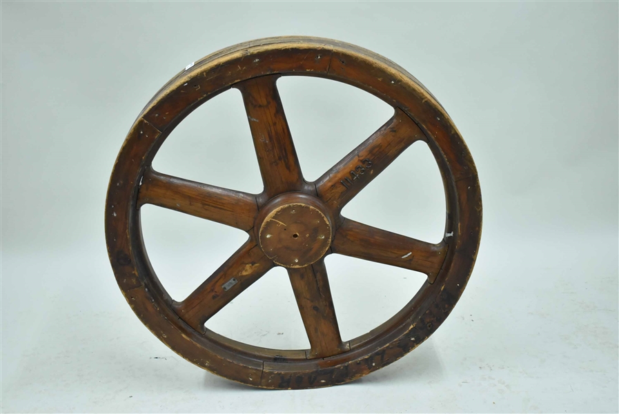 Antique Wooden Mill Wheel