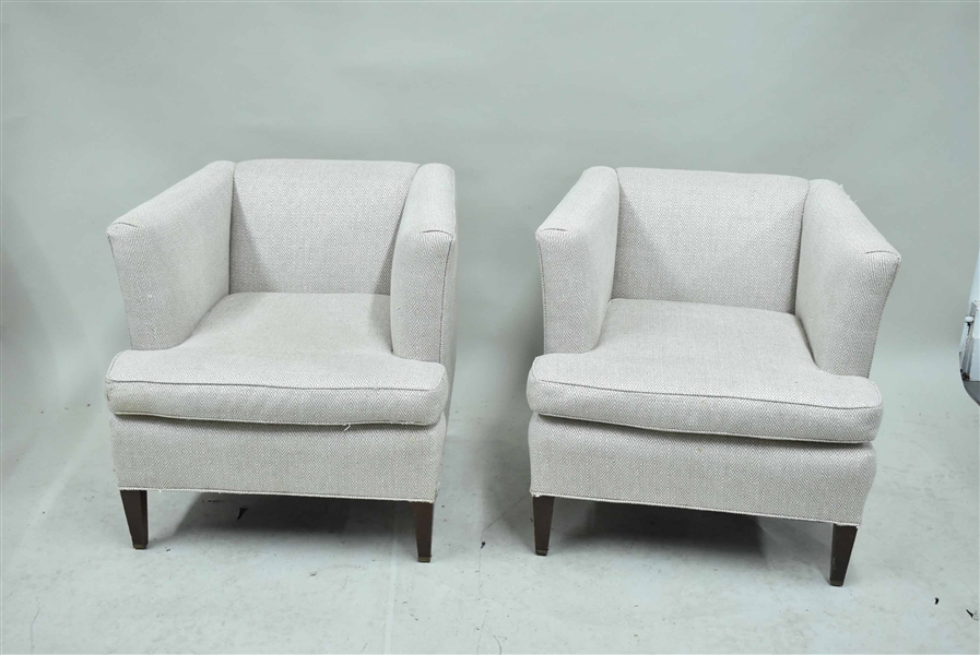 Pair of Modern Upholstered Lounge Chairs