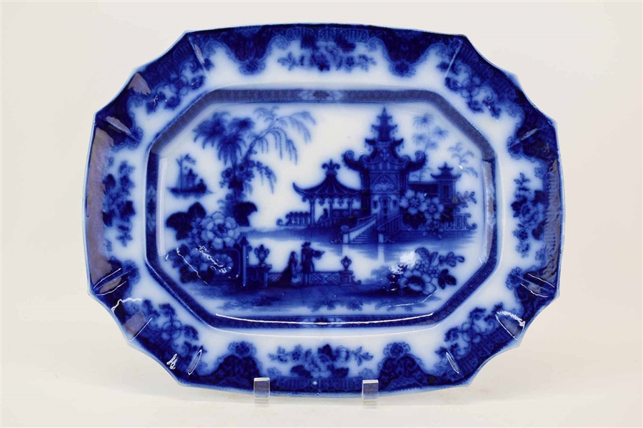 Thomas Phillips & Son Lahore Flow Blue Platter
