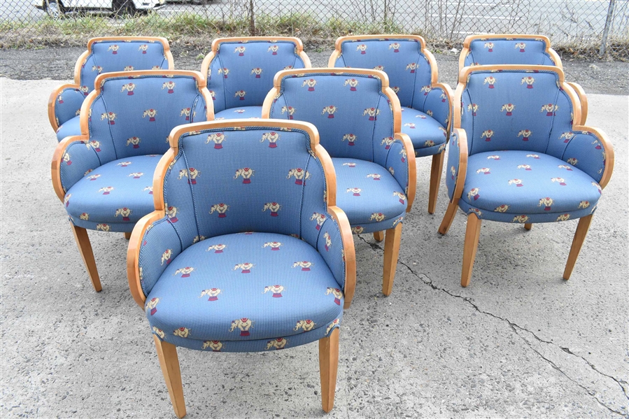 Set of 8 Biedermeier Style Bergere Chairs