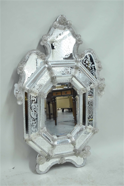 Large Venetian Glass Hanging Wall Mirror
