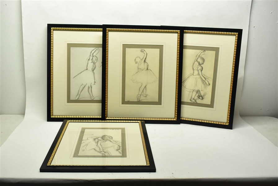Set of Four Edgar Degas Framed Prints