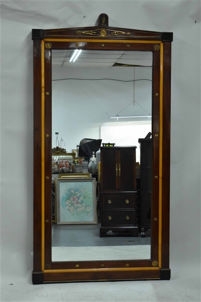 Large French Empire Style Mahogany Mirror