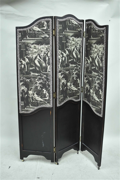 French Style Three Panel Screen