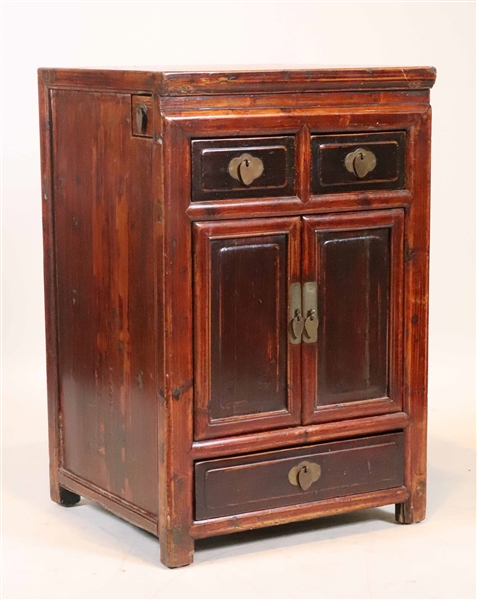 Chinese Stained Hardwood Cabinet