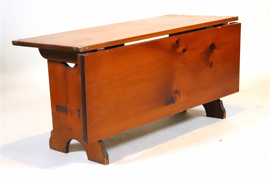 Stained Pine Drop Leaf Low Table