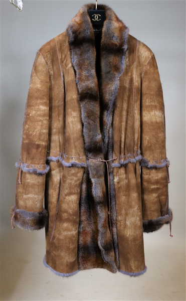 Giuliana Teso Suede Mink Fur Lined Jacket