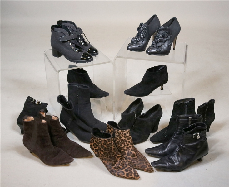 Ten Pairs of Ladies Designer Ankle Boots