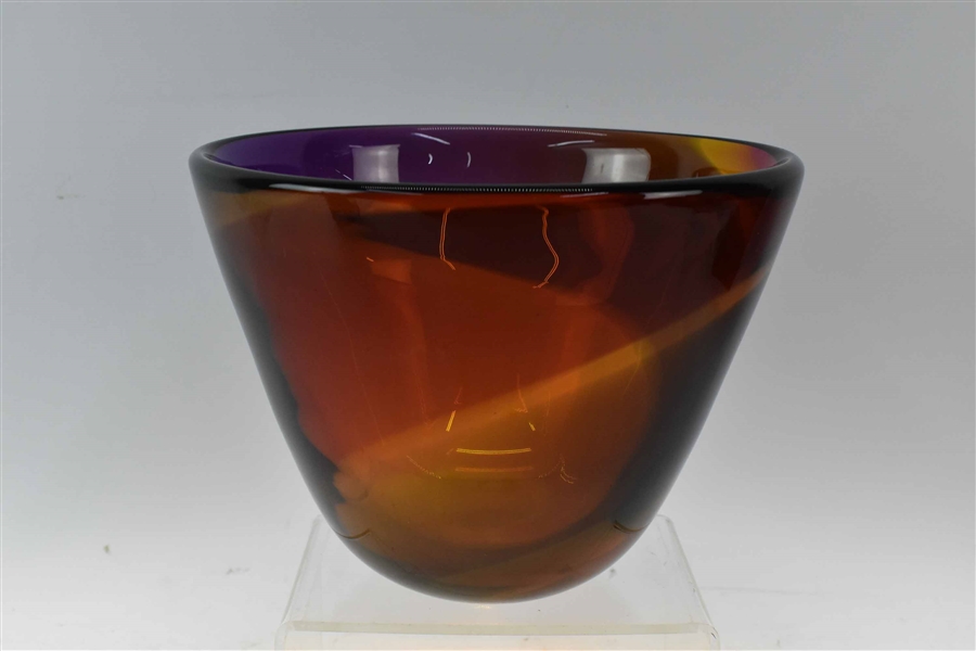 Leonard Dinardo Art Glass Bowl