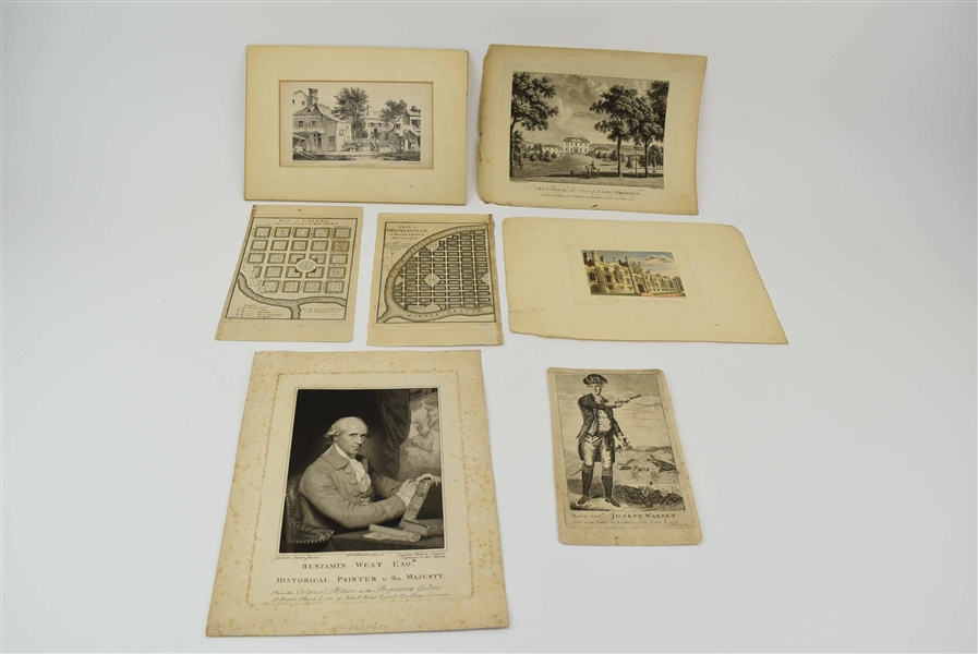 Six Assorted Antique Engravings 