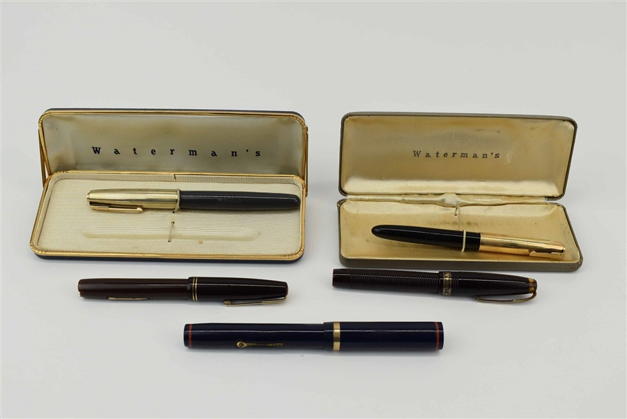 Group of Assorted Watermans Fountain Pens