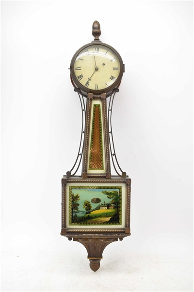 Antique Mahogany Banjo Clock