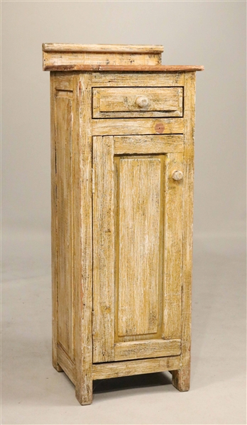 Scrubbed and Distressed Pine Side Cabinet
