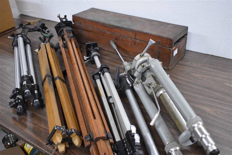 Group of Assorted Antique and Vintage Tripods