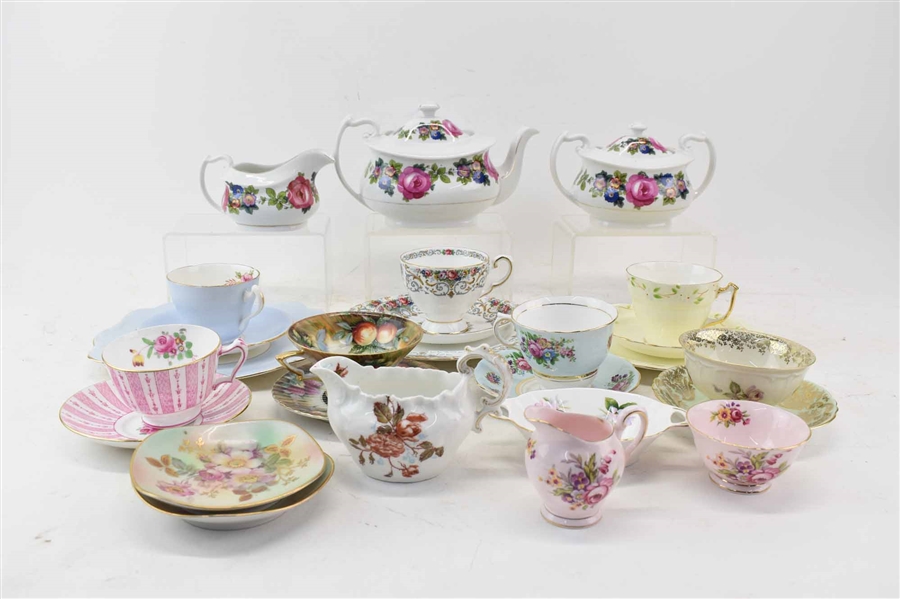 Group of Teacups, Saucers, and Tea Sets