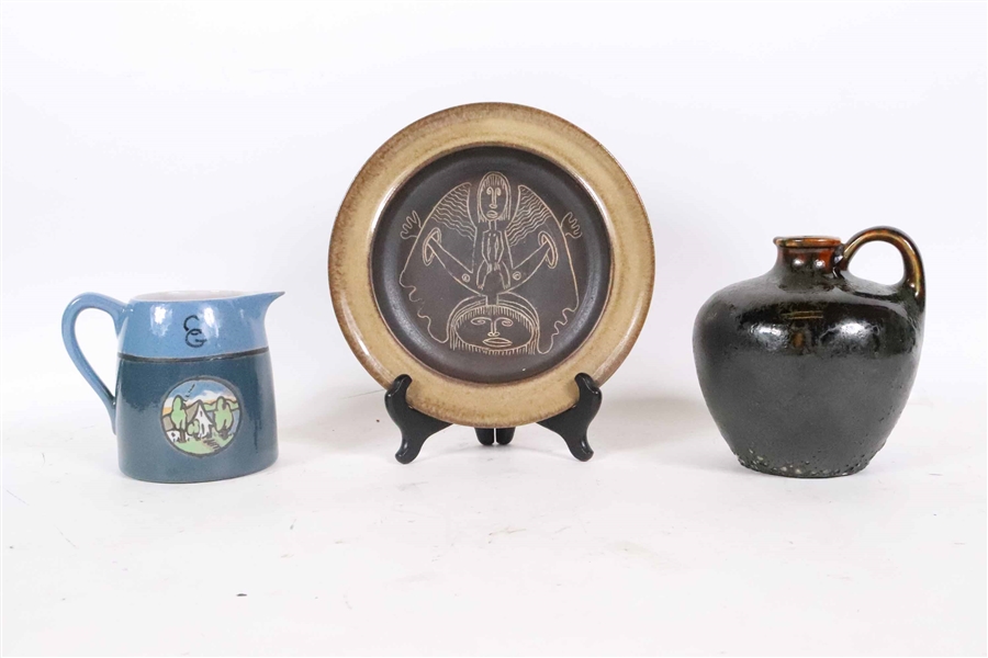 Three Art Pottery Table Articles