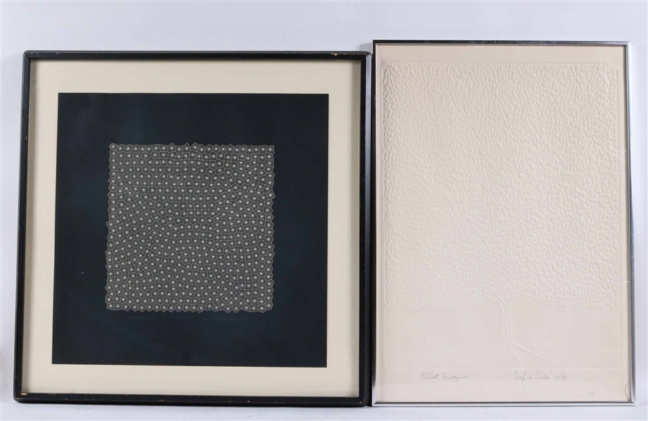Edward Hansen, Silkscreen, Black & White Abstract