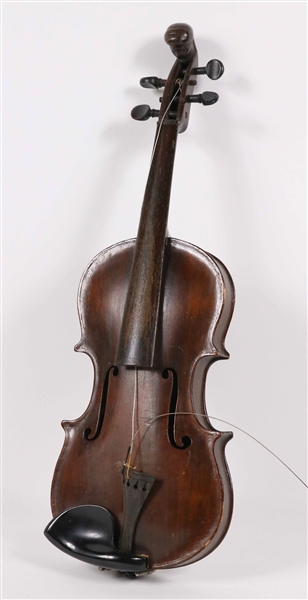 American Folk Art Violin, Womans Head