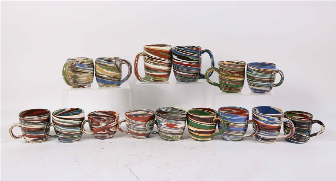 Fifteen Desert Sands Pottery Mugs