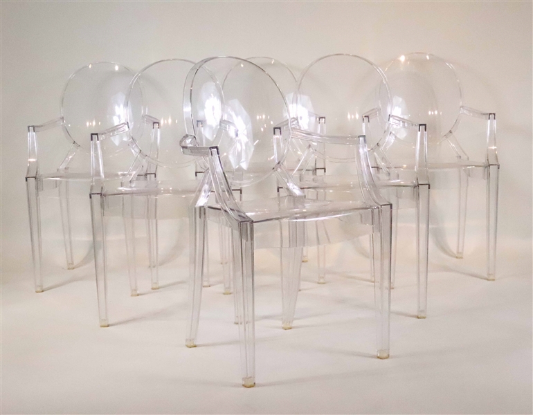 Six Philippe Starck Ghost Chairs