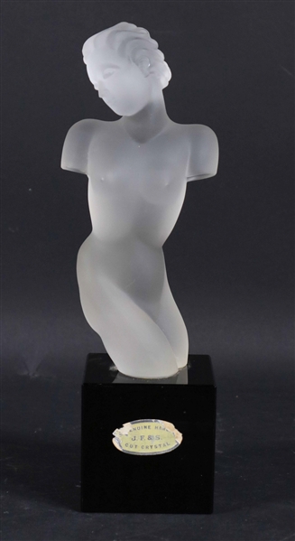Art Nouveau Crystal Torso of a Nude Woman