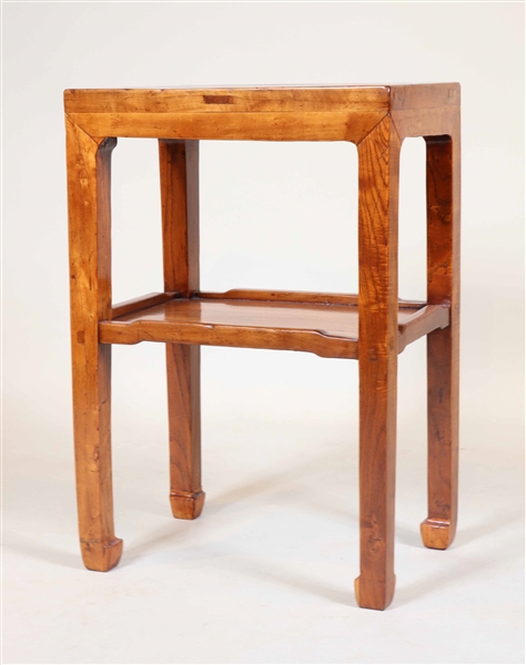 Chinese Hardwood Two-Tiered Side Table
