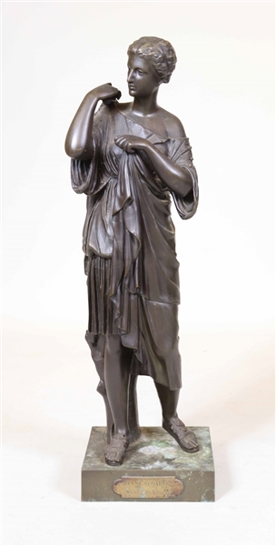 Patinated Bronze Figure of Diane de Gables